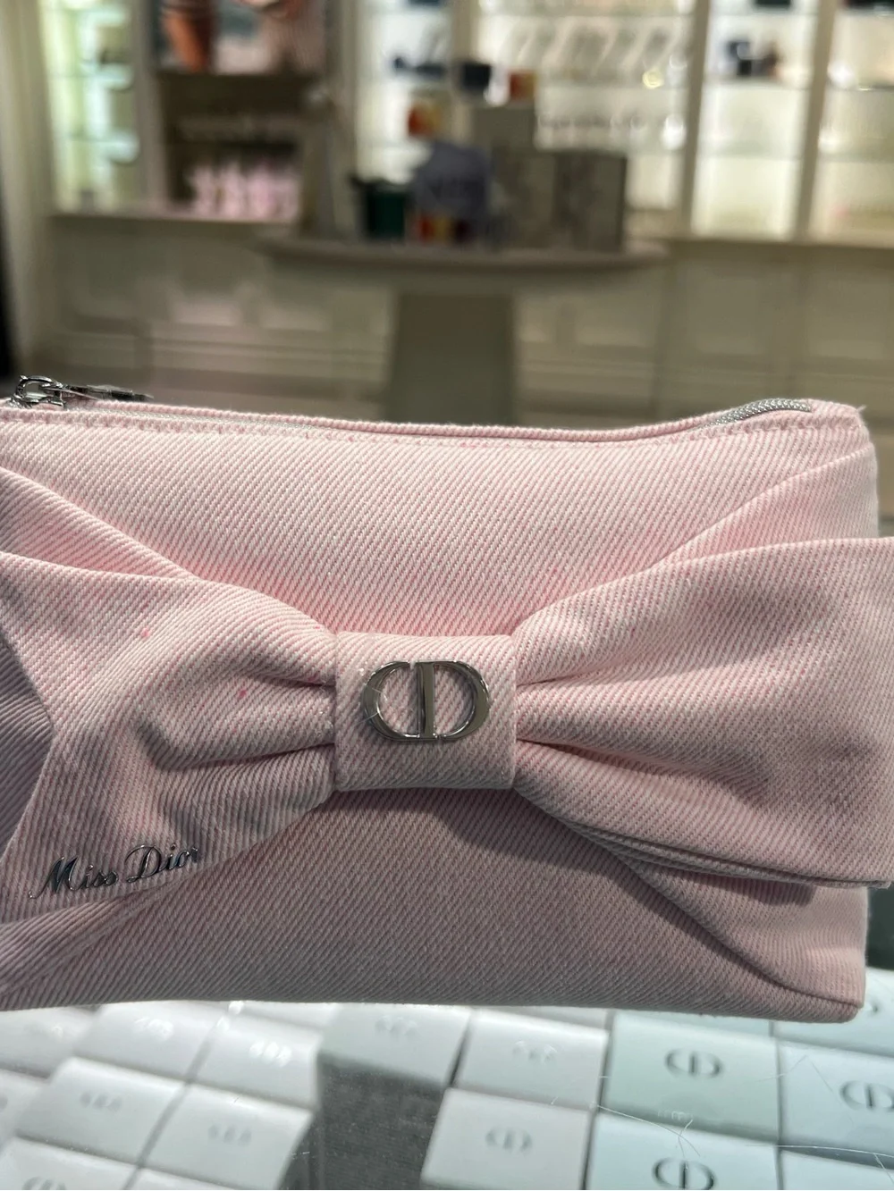 Pink Bow Cosmetic Pouch